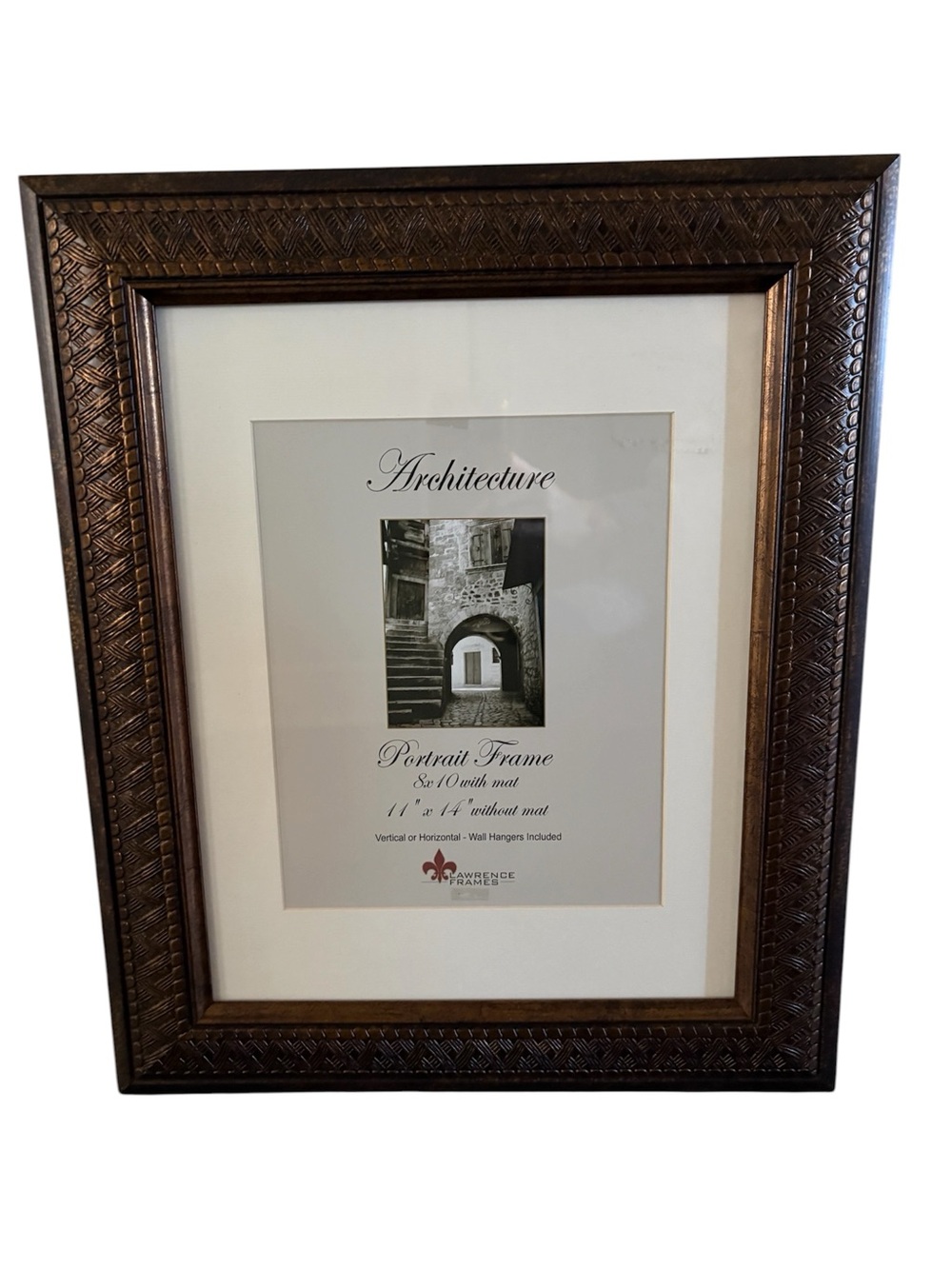 Lawrence Frames NWT Brown Wood-look 8x10 Matted Picture Frame gallery wall